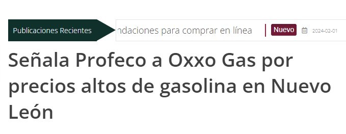 Señala Profeco a Oxxo Gas por precios altos de gasolina en Nuevo León