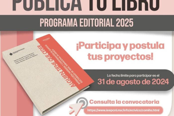 ¿Quieres publicar un libro? Participa en la convocatoria del IEEPCNL