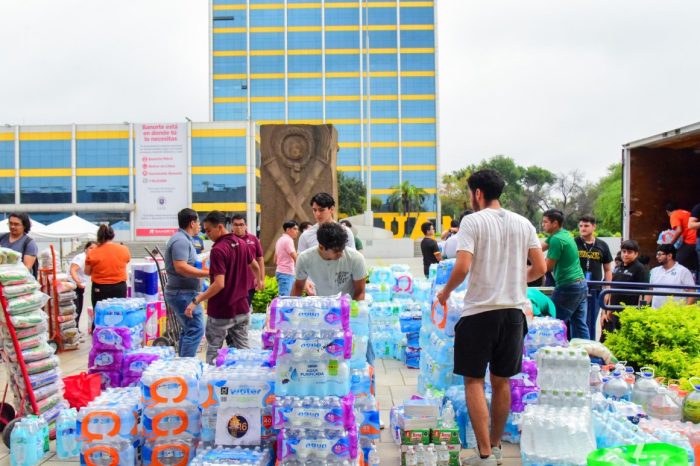 Recolecta UANL 7 toneladas de víveres para afectados por la tormenta Alberto