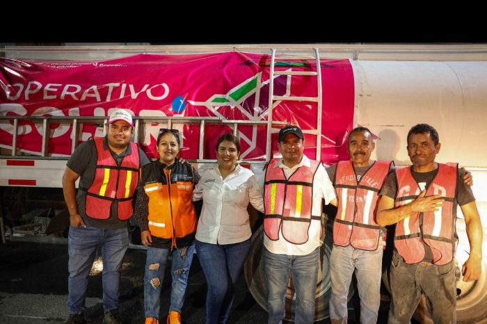 APOYA GUADALUPE CON OPERATIVO COLIBRÍ; LLEVAN AGUA A SANTA CATARINA Y GARCÍA